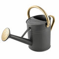Annaffiatoio da giardino 5 L in metallo nero/oro con soffione removibile