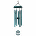 Campanella eolica da appendere 85 cm in metallo verde petrolio con tubi sonori decorativi
